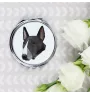 Bull Terrier, Bullterrier - Spiegel mit Foto und geometrischem Aufdruck der Marke Art-Dog