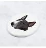 Bull Terrier - une plaque avec une photo et un motif géométrique de la marque Art-Dog