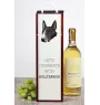 Bull Terrier - une boîte géométrique avec une photo et un texte pour le vin de la marque Art-Dog