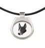Bull Terrier, Bully - necklace with a geometric design and the inscription "Art-Dog"