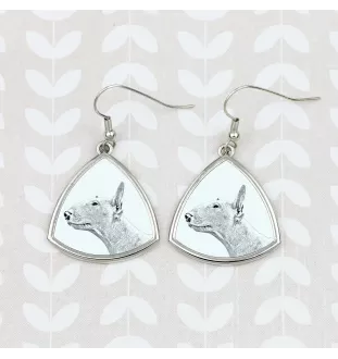Bull Terrier - boucles d'oreilles avec chien, boucles d'oreilles pendantes avec photo, bijoux personnalisés avec impression de la marque Art-Dog