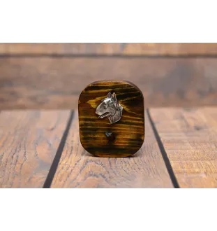 Bull Terrier, Bully II - leash hanger, medal hanger with dog, key hook from Art-Dog brand