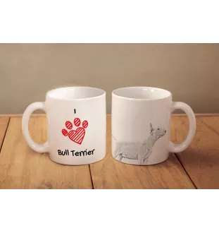 Bull Terrier - tasse avec chien, une tasse adorable avec une illustration, un cadeau avec votre photo de la marque Art-Dog