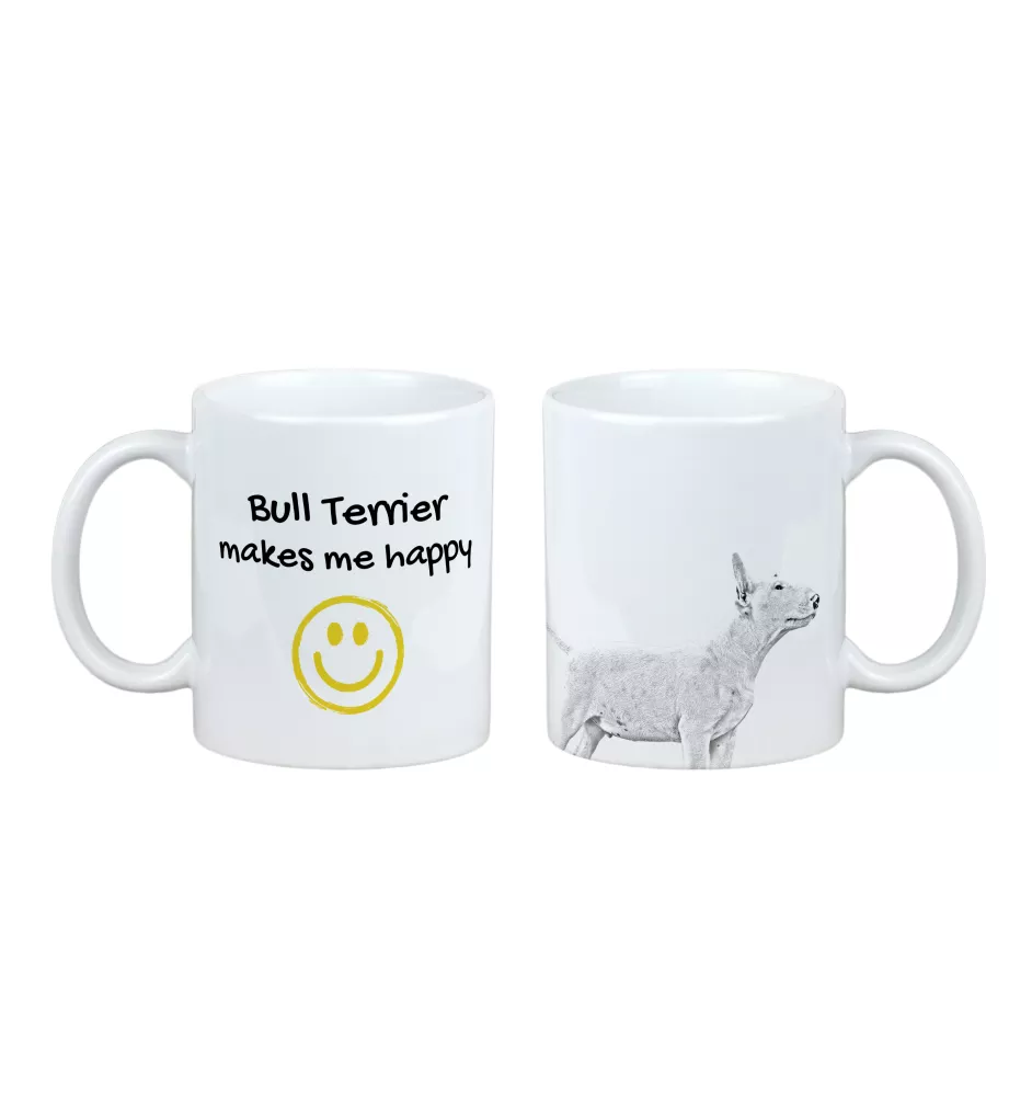 Bulterier kubek z psem Makes me happy Art-Dog