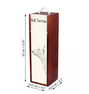 Bulterier pudełko na wino z psem Art-Dog