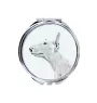 Bull Terrier, Bully - Pocket mirror with a dog, personalized mirror for a purse, compact mirror with Art-Dog brand print.