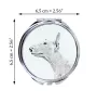 Bull Terrier - miroir de poche avec chien, miroir personnalisé pour sac à main, miroir compact avec impression de la marque Art-Dog