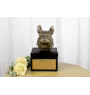 Französische Bulldogge I - eine Urne mit Gravur und Hundeskulptur, letzter Abschied, handgefertigtes Produkt der Marke Art-Dog