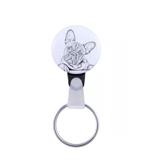 Bouledogue français - porte-clés avec l'image d'un chien, pendentif avec la propre graphique de la marque Art-Dog