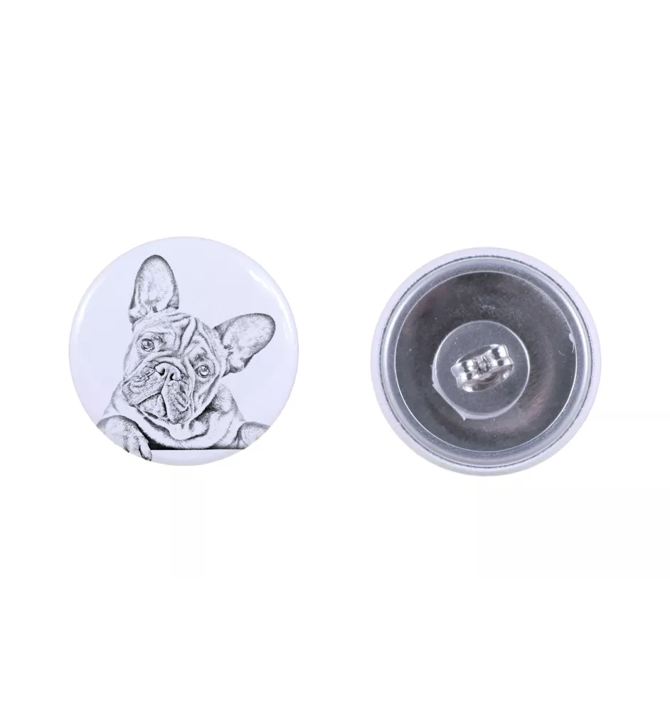 Bouledogue français - boucles d'oreilles uniques avec un chien, votre animal de compagnie sur un porte-clés, marque propre Art-Dog