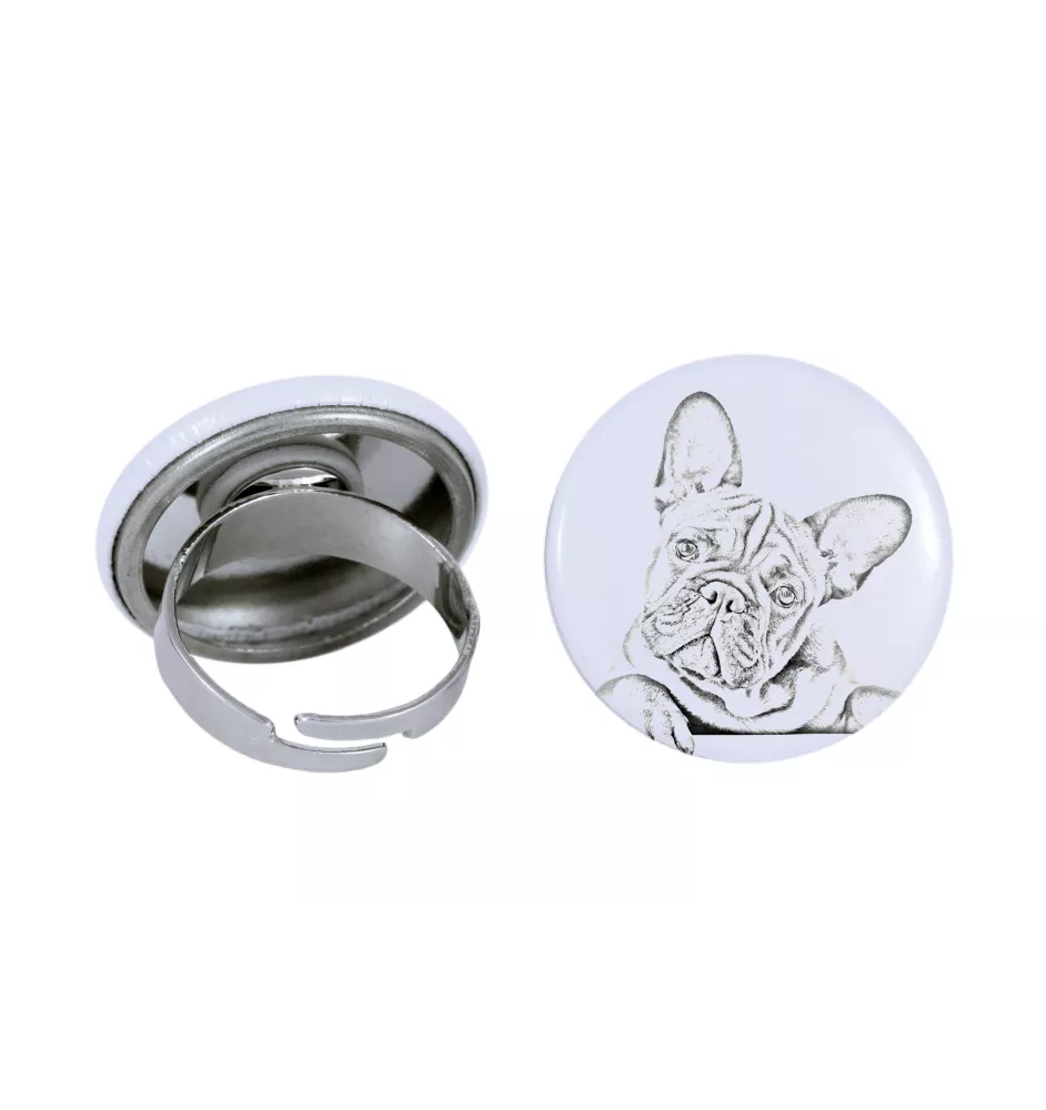Bouledogue français - bijoux pour femmes avec l'image d'un chien, produit fait à la main, possibilité d'ajouter sa propre photo, marque Art-Dog