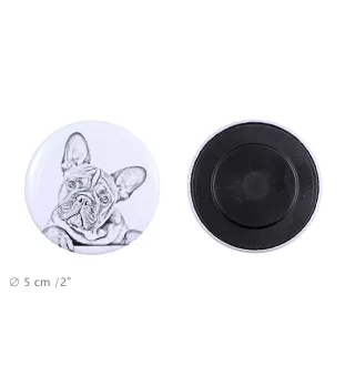 French Bulldog, Frenchie - magnet with a dog's pupil, exceptionally light, strong magnet, handmade product by the Art-Dog brand