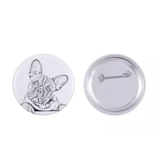 Buldog francuski przypinka z psem duża Art-Dog