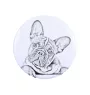 Französische Bulldogge - Anstecknadel mit Ihrem Hund, fügen Sie Ihr eigenes Foto hinzu, Marke Art-Dog