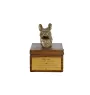 French Bulldog, Frenchie - urn for dog ashes with a statuette, small urn for a dog, personalized urn with a bust of a dog by Art-Dog brand