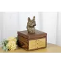 French Bulldog, Frenchie - urn for dog ashes with a statuette, small urn for a dog, personalized urn with a bust of a dog by Art-Dog brand