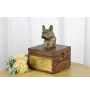 French Bulldog, Frenchie - urn for dog ashes with a statuette, small urn for a dog, personalized urn with a bust of a dog by Art-Dog brand