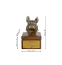 French Bulldog, Frenchie I - urn for dog ashes with a statuette, small urn for a dog, personalized urn with a bust of a dog by Art-Dog brand