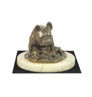 Buldog francuski I statuetka na piaskowym kamieniu Art-Dog