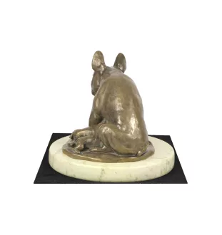 Buldog francuski I statuetka na piaskowym kamieniu Art-Dog