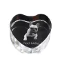 French Bulldog, Frenchie - a photo of a dog in crystal, crystal heart, unique photo frame from the Art-Dog brand