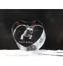 French Bulldog, Frenchie - a photo of a dog in crystal, crystal heart, unique photo frame from the Art-Dog brand