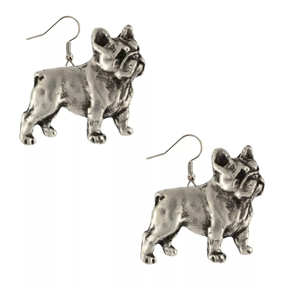 French Bulldog, Frenchie I - hanging earrings with dogs, charming jewelry for a dog mom, a gift for a girl from the Art-Dog brand