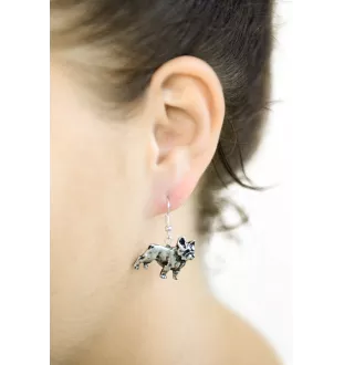 French Bulldog, Frenchie I - hanging earrings with dogs, charming jewelry for a dog mom, a gift for a girl from the Art-Dog brand