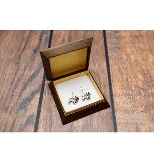 Bouledogue français I - boucles d'oreilles pendantes avec des chiens, bijoux charmants pour maman de chien, cadeau pour fille de la marque Art-Dog
