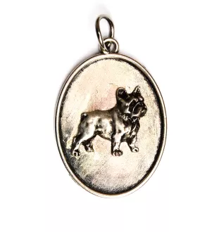 Bouledogue français I - collier avec chien, pendentif pour maman de chien, bijoux uniques de la marque Art-Dog