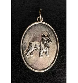 Französische Bulldogge I - Halskette mit Hund, Anhänger für Hundemama, einzigartiger Schmuck der Marke Art-Dog