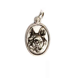 Französische Bulldogge II - Halskette mit Hund, Anhänger für Hundemama, einzigartiger Schmuck der Marke Art-Dog