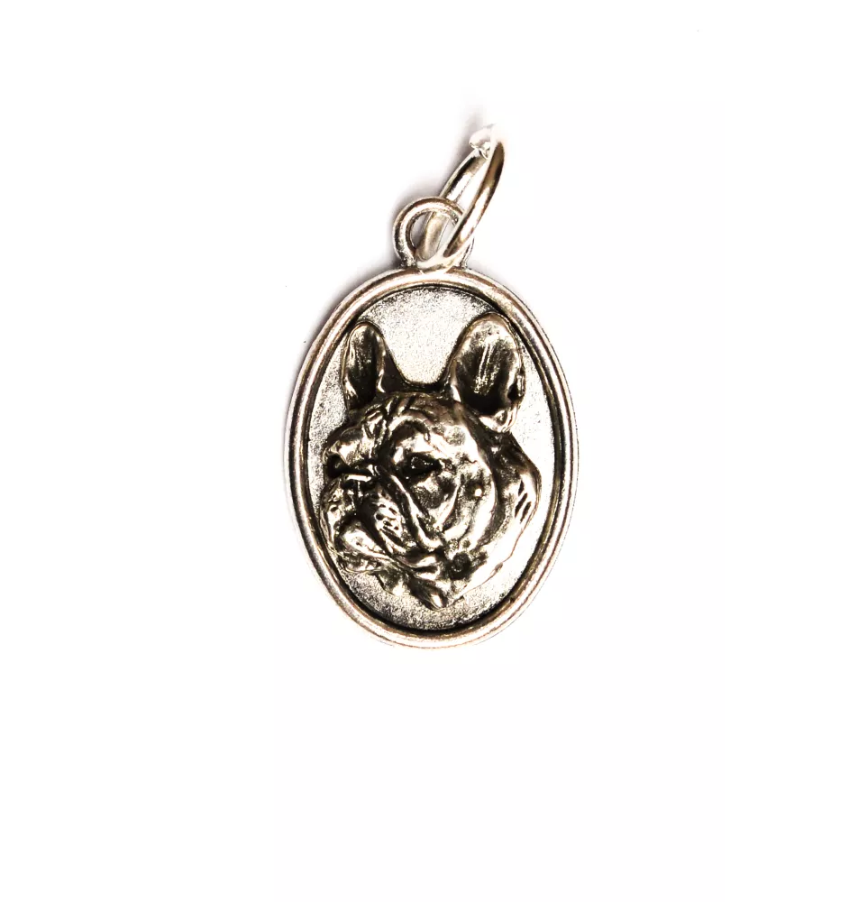 Bouledogue français II - collier avec chien, pendentif pour maman de chien, bijoux uniques de la marque Art-Dog