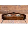 French Bulldog, Frenchie II - wooden stand with bowls for a dog, decorative dog bowls, a gift for adopting a dog from the Art-Dog brand