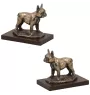 French Bulldog, Frenchie - dog figurine, figure on a white base, trophy for Art-Dog dog show exhibition