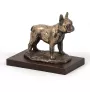 Bouledogue français - statuette de chien, figurine sur un socle blanc, trophée pour exposition de chiens de la marque Art-Dog