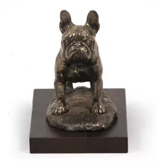 Französische Bulldogge - Hundestatue, Figur auf weißem Marmor, Trophäe für die Art-Dog-Hundeaustellung