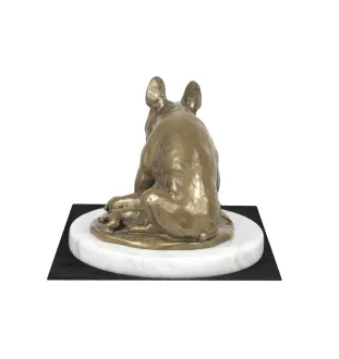 Buldog francuski I statuetka na jasnym kamieniu Art-Dog