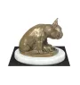 Buldog francuski I statuetka na jasnym kamieniu Art-Dog