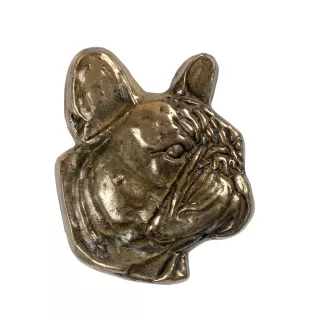Französische Bulldogge - Flachrelief eines Hundes, kleiner Dekor, realistische Plakette mit Hund von der Marke Art-Dog