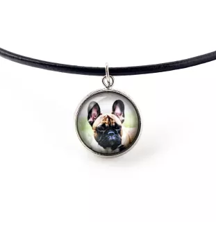Buldog francuski naszyjnik i bransoletka ze zdjęciem Art-Dog