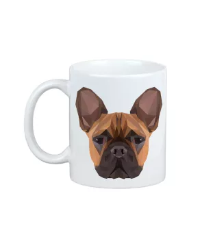 Französische Bulldogge - Becher mit einem Bild und dem Schriftzug geometrischer Hund Art-Dog