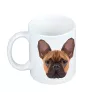 Bouledogue français - tasse avec une photo et un motif de chien géométrique Art-Dog