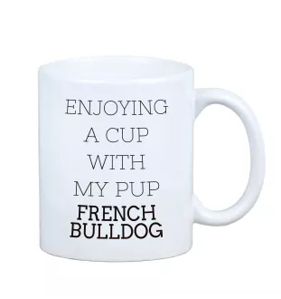 Französische Bulldogge - Becher mit einem Bild und dem Schriftzug geometrischer Hund Art-Dog