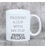 Bouledogue français - tasse avec une photo et un motif de chien géométrique Art-Dog