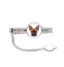French Bulldog, Frenchie - geometric tie clip with a picture and inscription from Art-Dog