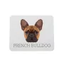 Französische Bulldogge - geometrisches Mauspad mit Bild und Aufschrift von Art-Dog