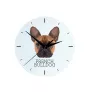 Bouledogue français - horloge murale géométrique avec photo et logo de la marque Art-Dog