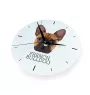 Bouledogue français - horloge murale géométrique avec photo et logo de la marque Art-Dog