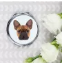 Französische Bulldogge - Spiegel mit Foto und geometrischem Aufdruck der Marke Art-Dog